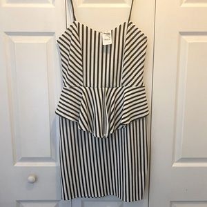 Striped Peplum Dress